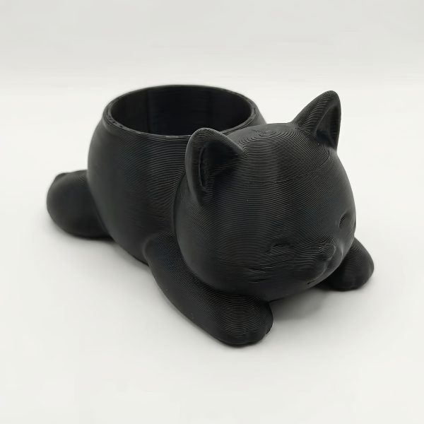 1pc Mini Creative Cat-Shaped Flower Pot, Cool Potted Plant Decoration, Small Storage Container, Garden Decor, Home Decor, Outdoor Courtyard Ornament, Suitable for Placement on Balconies and Indoors, Can Grow Cacti and Succulents