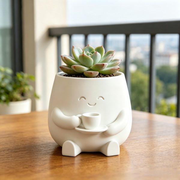 Modern u002FOutdoor Succulent & Pothos Planter Pot - Lightweight Plastic Irregular Shaped Suitable for Home, Office, Cafe Desk Decor with Suitable for Cacti, Herbs, Small Plants - Modern for Windowsill Decoration Gift Gardening Gift,home Decor