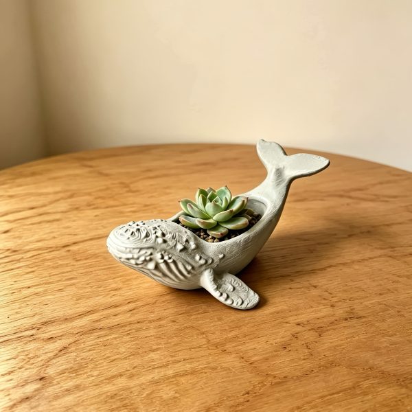3D Printed Mini Potted Plant Matte Whale Shaped Succulent Planter, Ocean Themed Plant Pot, Cute Indoor Flower Pot for Small Plants, Home Decor Gift Planter Flower Pot Plant Pot Pot for Plants Garden Pot Indoor Planter Outdoor Garden Pot Office Desk